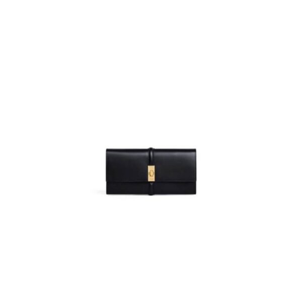 CELINE 16 Large Wallet in Shiny Calf Leather