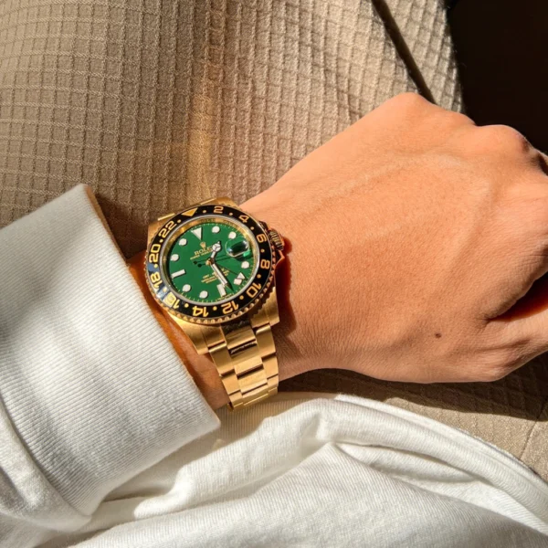 Rolex GMT-Master II Yellow Gold Automatic Green Dial Men's Watch 116718-LN-78208 - Image 7