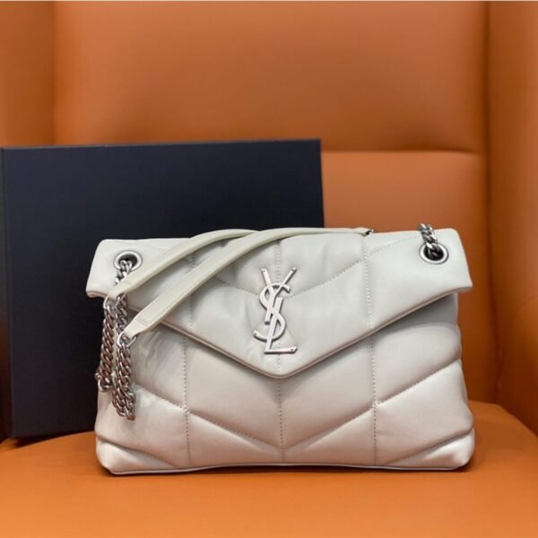 PUFFER SMALL CHAIN BAG IN QUILTED LAMBSKIN - Image 2