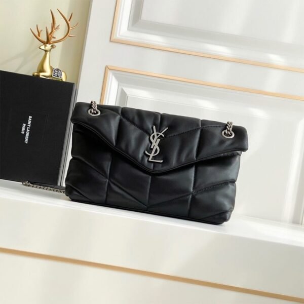 PUFFER SMALL CHAIN BAG IN QUILTED LAMBSKIN - Image 2