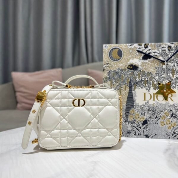 DIOR CARO BOX BAG WITH CHAIN - Image 2