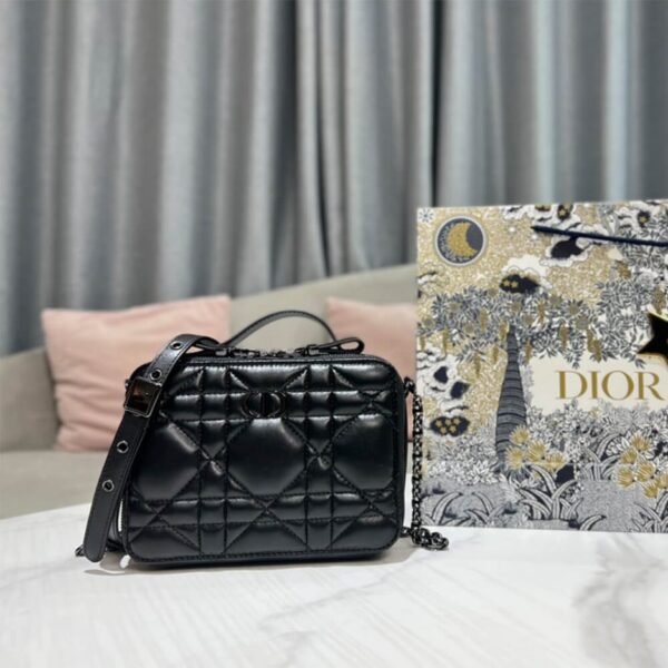 DIOR CARO BOX BAG WITH CHAIN - Image 2