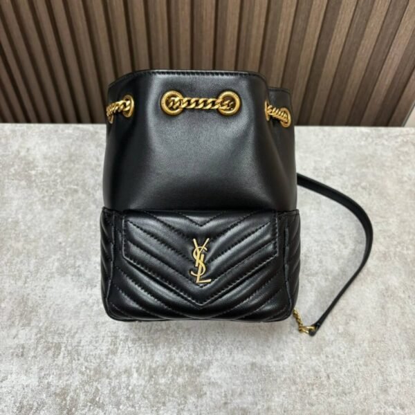 YSL Joe quilted lambskin mini bucket - Image 2