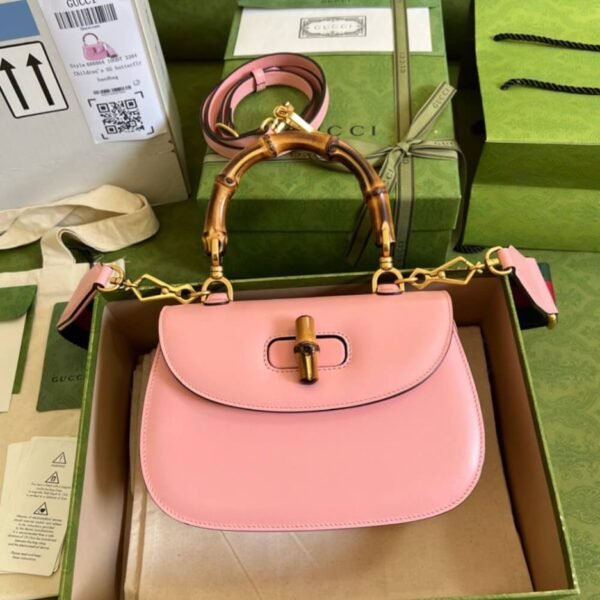 GUCCI BAMBOO 1947 JUMBO GG SMALL TOP HANDLE BAG - Image 2