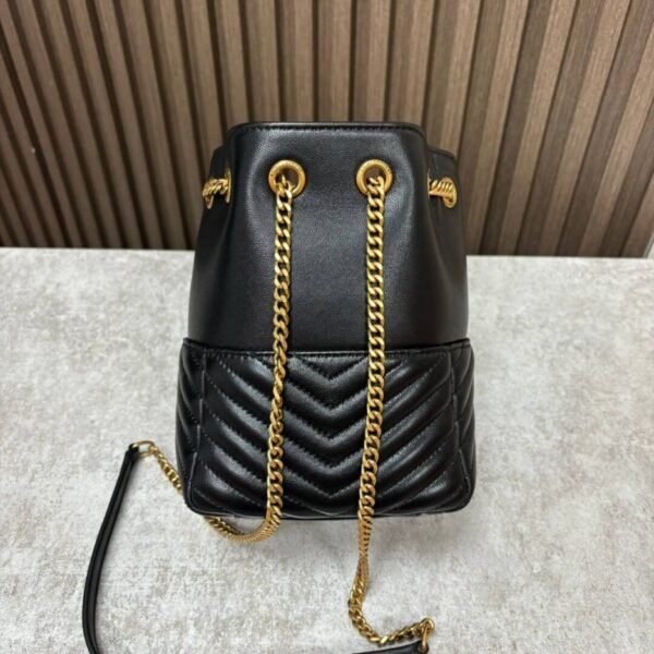 YSL Joe quilted lambskin mini bucket - Image 4