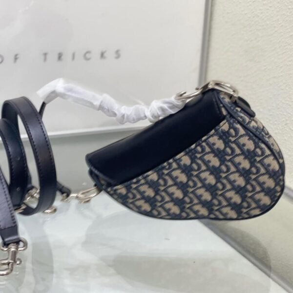 Dior Mini Saddle Bag with Strap - Image 4