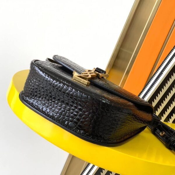 KAIA SMALL SATCHEL IN SHINY CROCODILE-EMBOSSED LEATHER - Image 4