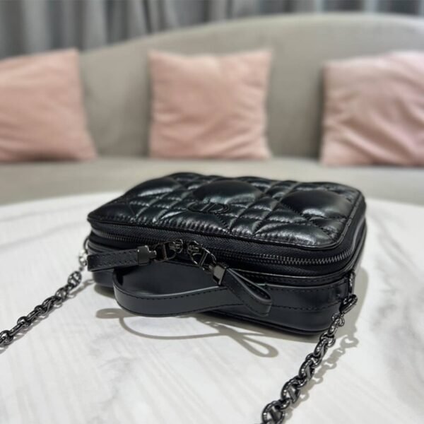 DIOR CARO BOX BAG WITH CHAIN - Image 5