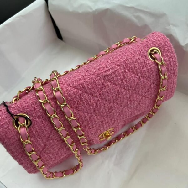Chanel Tweed Medium Classic Flap Bag - Image 5