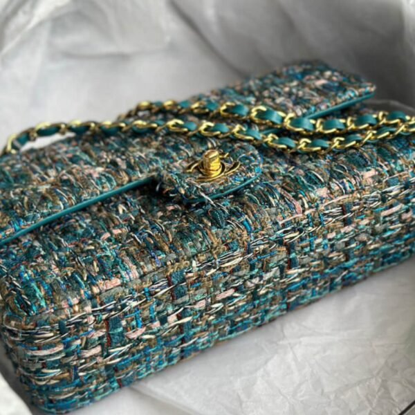 Chanel Tweed Medium Classic Flap Bag - Image 6