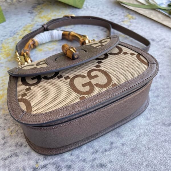 GUCCI BAMBOO 1947 JUMBO GG SMALL TOP HANDLE BAG - Image 6