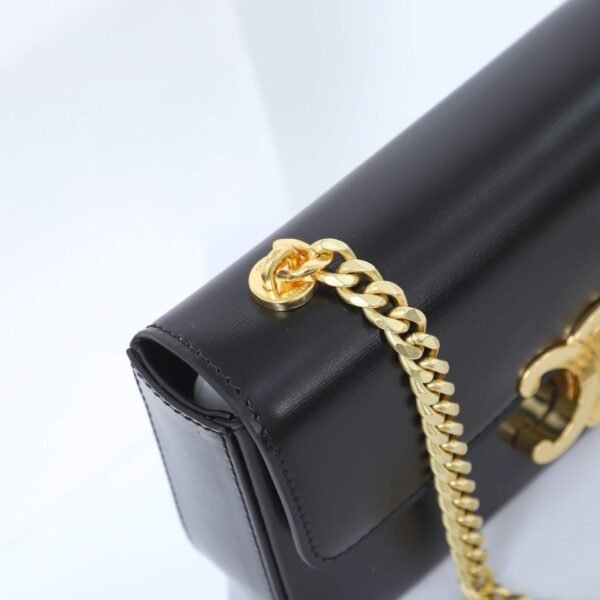 CELINE CLAUDE shiny cowhide leather chain shoulder bag - Image 6