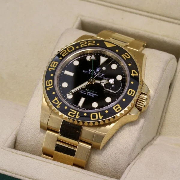 Rolex GMT-Master II Yellow Gold Automatic Green Dial Men's Watch 116718-LN-78208 - Image 6