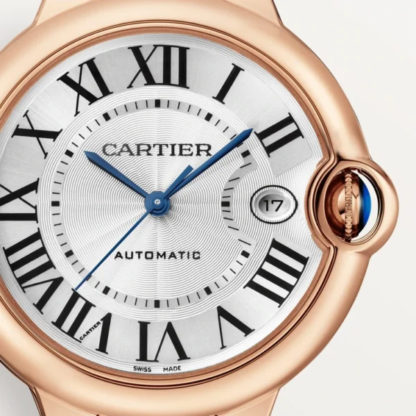 BALLON BLEU DE CARTIER WATCH 40 mm, automatic movement, 18K Rose gold, leather - Image 8