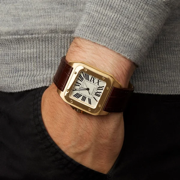 CARTIER santos 18kt Yellow Gold Men's WatchItem -W20071Y1 - Image 5